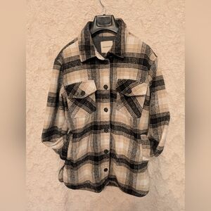 Plaid Button-Up Shirt